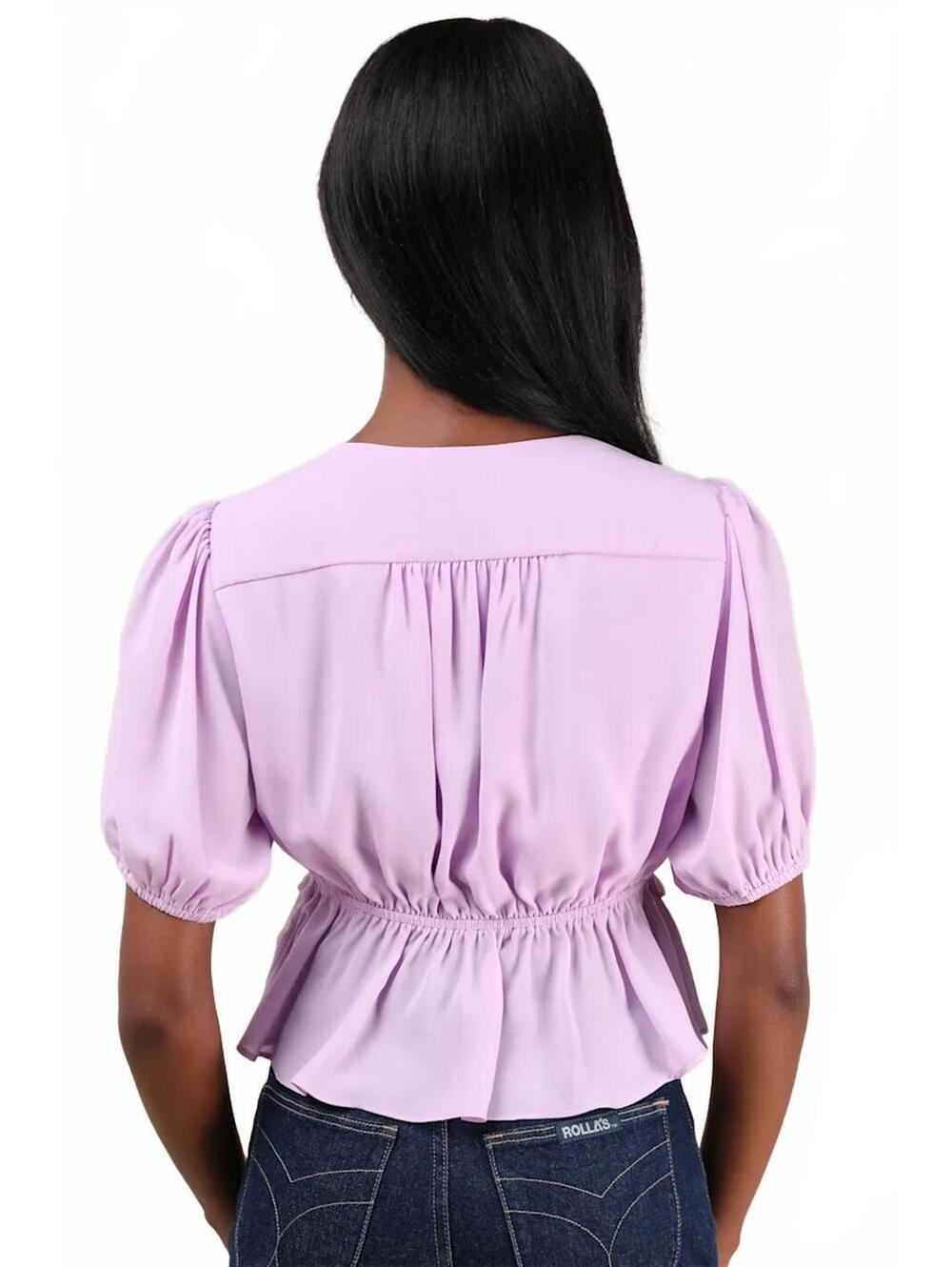 NWT Lulus Irresistible Charisma Lavender Peplum Crop Top Size Small - Picture 2 of 9